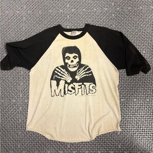 Vintage Misfits Graphic Raglan T-Shirt Y2K